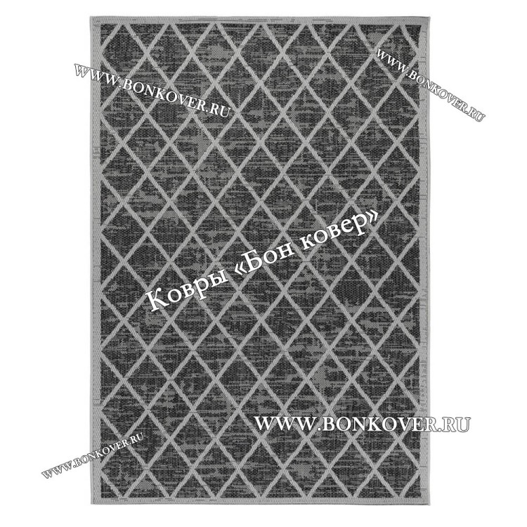 Безворсовый ковер дизайн 144 черный