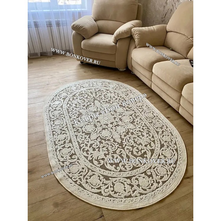 Овальный Ковер Из Вискозы Дизайн 1473 Овал