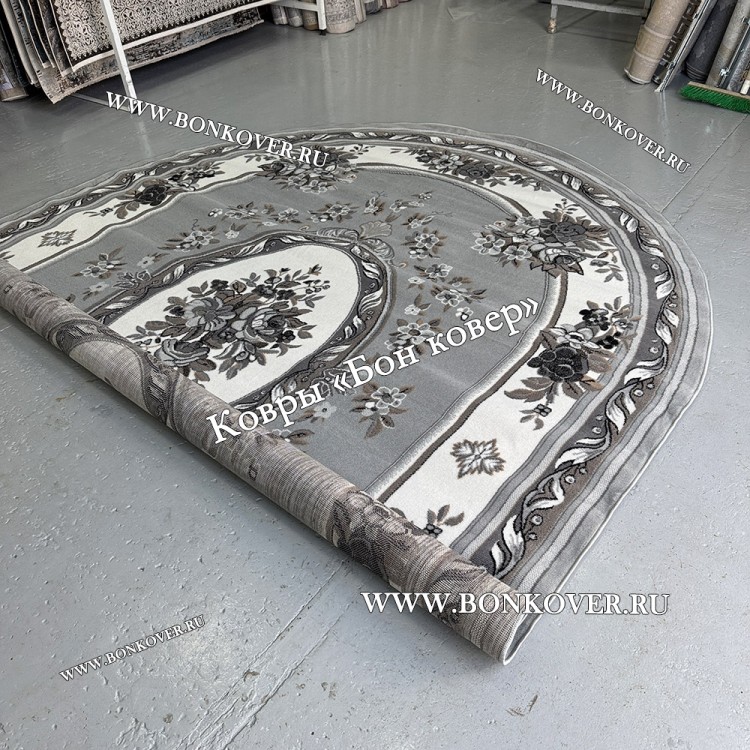 Ковер Лайт Карпет  New 8 Арт 30311 Овал Серый